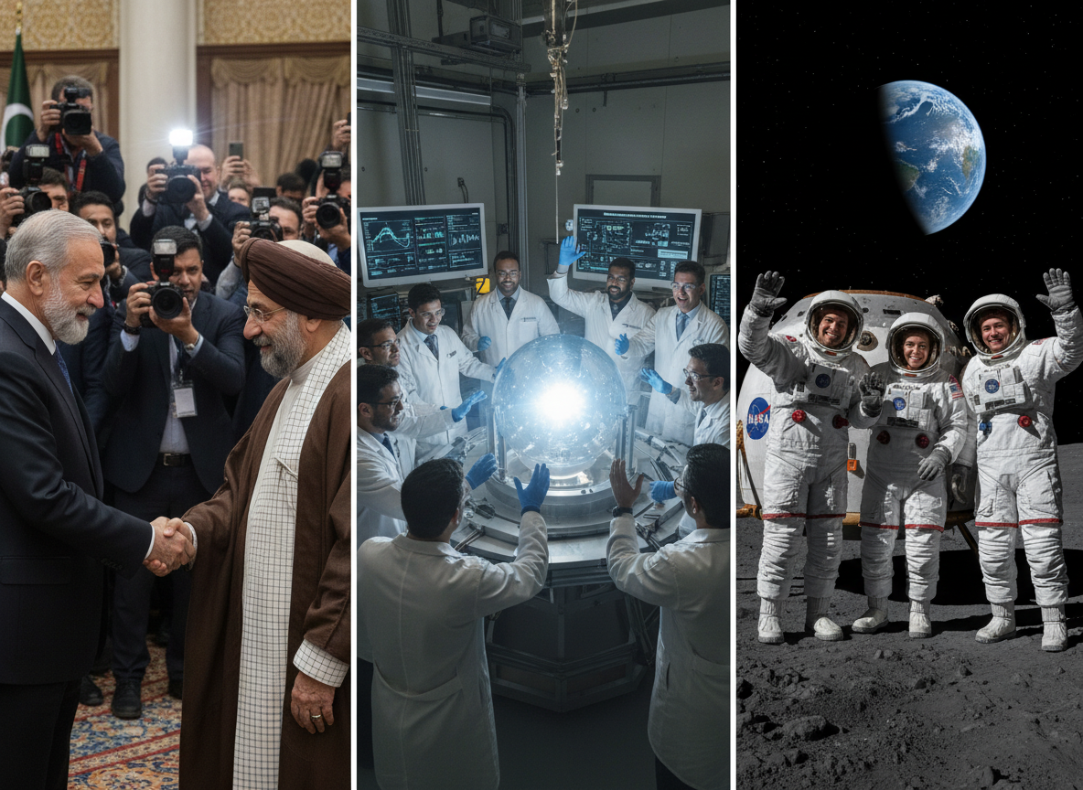 Global News Brief: April 10, 2026 – Geopolitical Ceasefires, Fusion Records, and Lunar Frontiers
