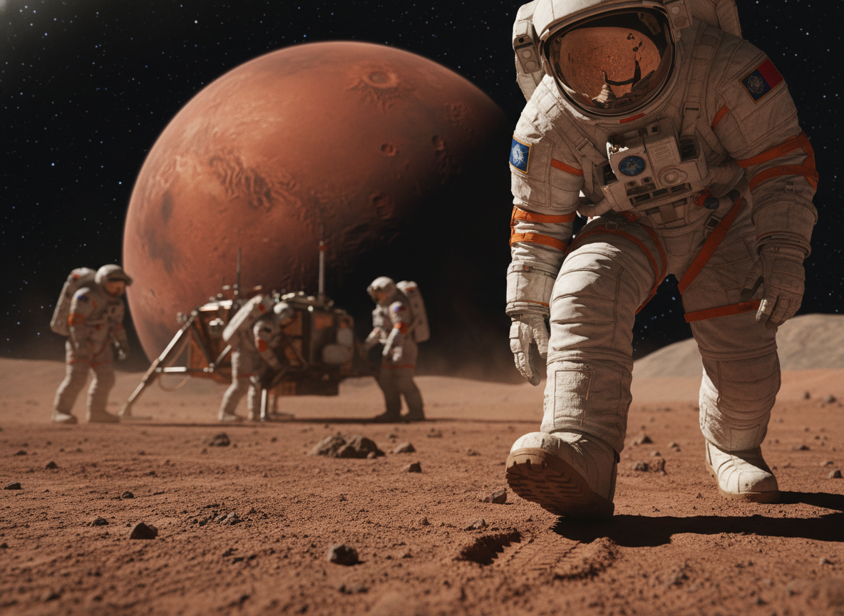 Historic Milestone: First Human Footsteps on Phobos as Mars Mission Approaches Final Descent