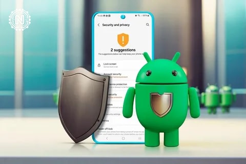 Android user receiving a security update prompt on their smartphone