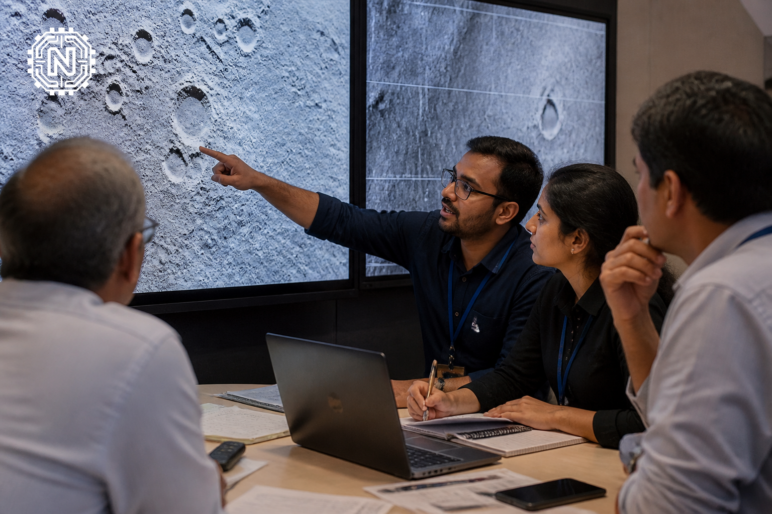 scientists discussing objectives of Chandrayaan 4 mission