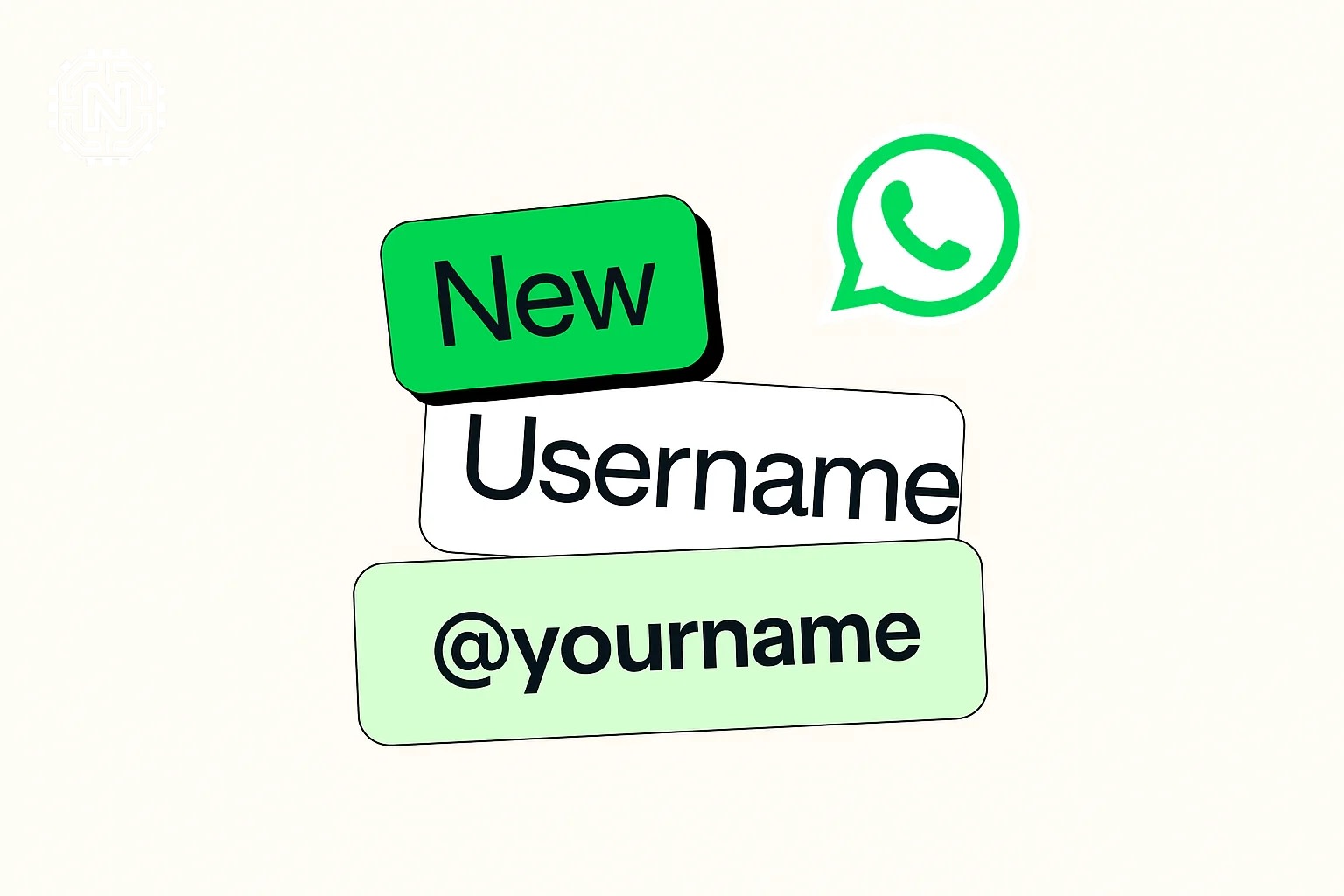 user demonstrating the WhatsApp username feature to a friend