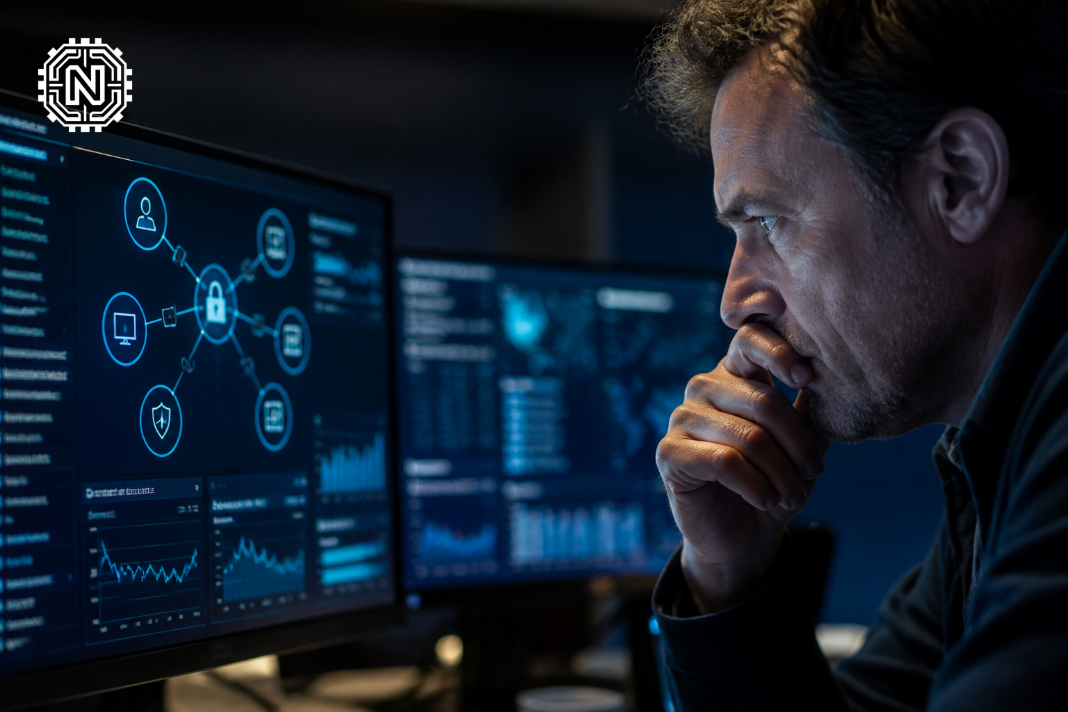 analyst reviewing key components of zero trust architecture