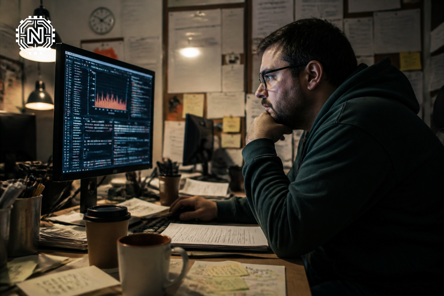 Analyst facing challenges in AI cybersecurity monitoring