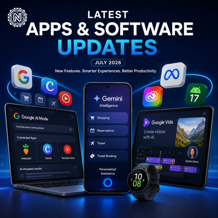 Latest Apps And Software Updates July 2026: Gemini Intelligence, Google Vids, Meta Muse Image And More