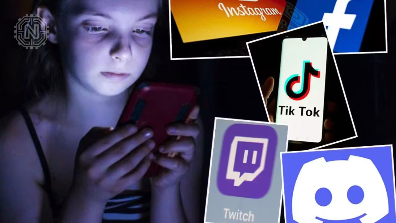 Young social media user protected by digital child safety and privacy safeguards