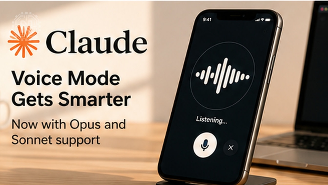 Claude Voice Mode on a smartphone with Opus and Sonnet support