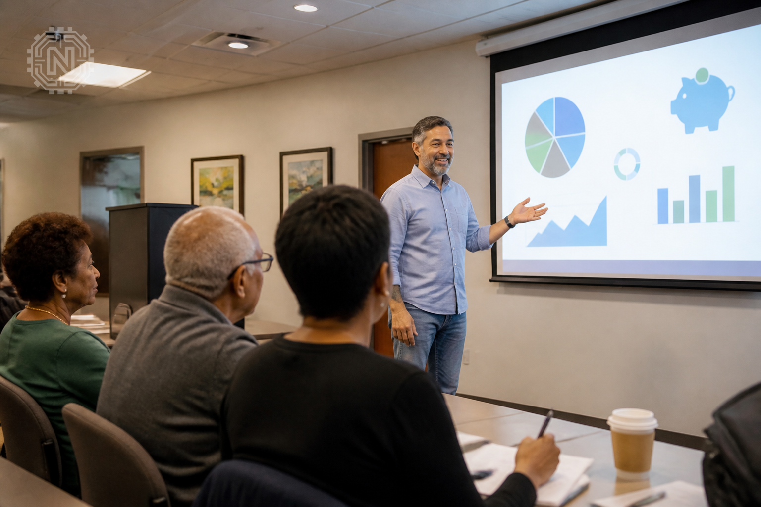 Workshop on financial literacy using AI technology