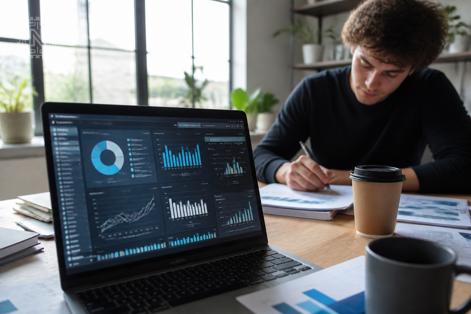 AI-driven personal finance tools on a laptop screen