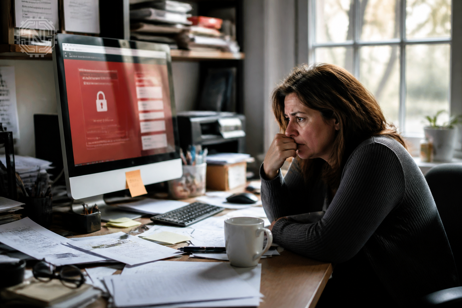 small business owner facing ransomware attack threats