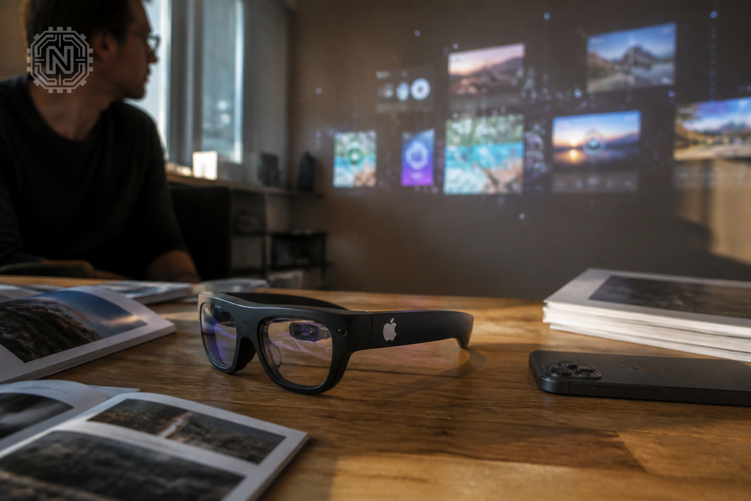 Detailed view of features of Apple AR Glasses