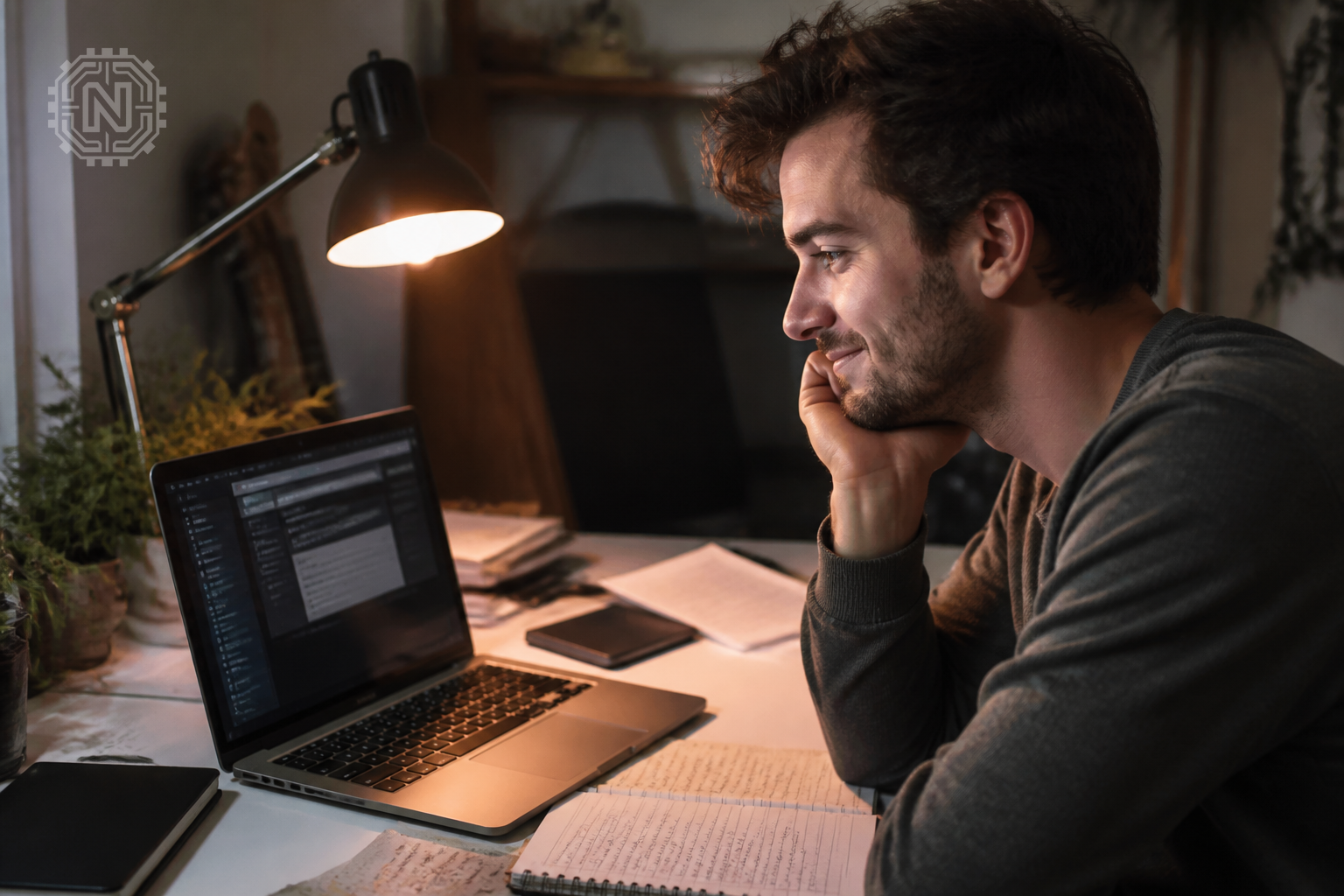 User evaluating features of an AI writing tool