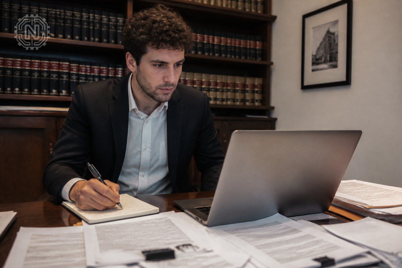 Attorney examining legal compliance for data breaches