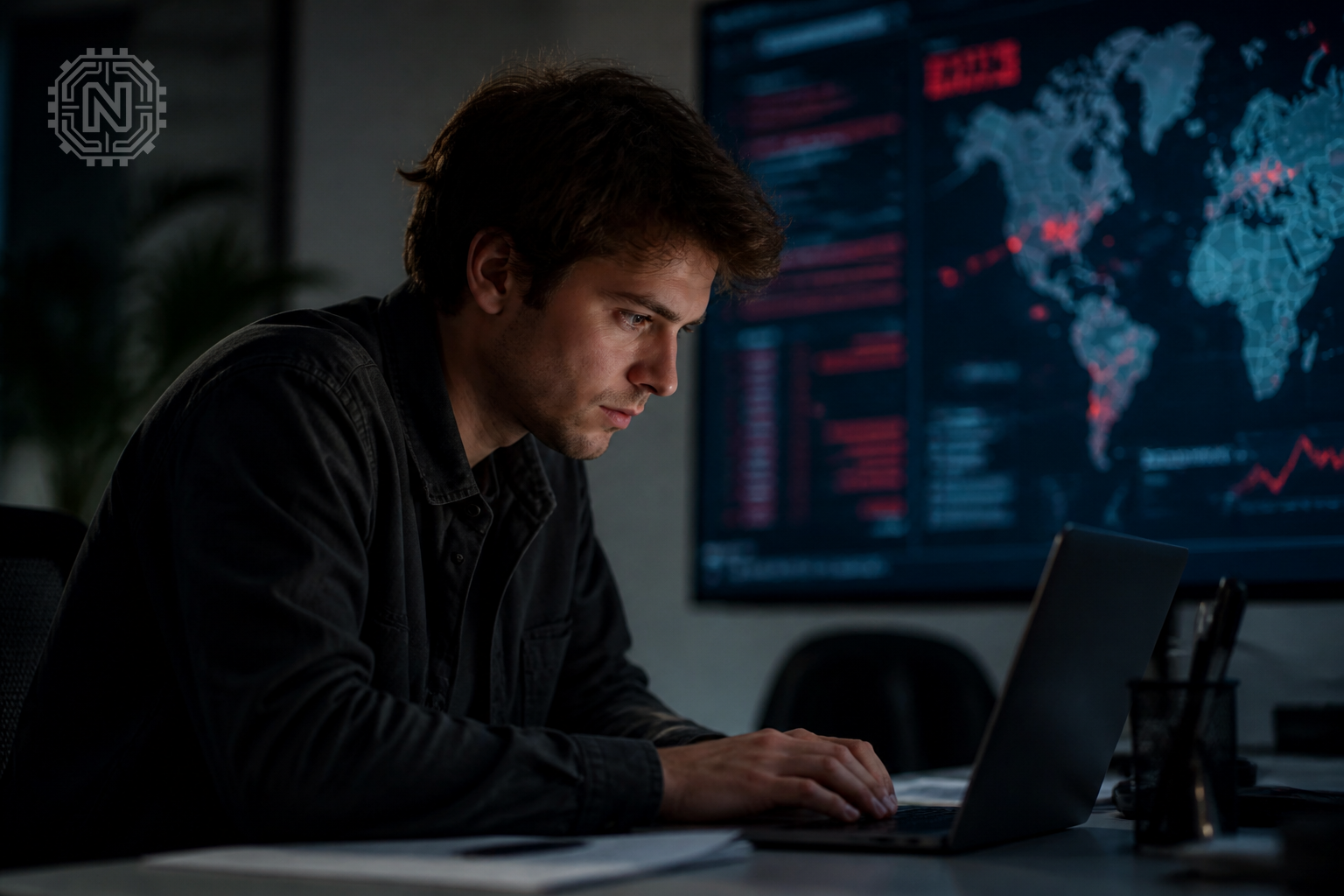 Cybersecurity threats 2026: expert analyzing ransomware attack data