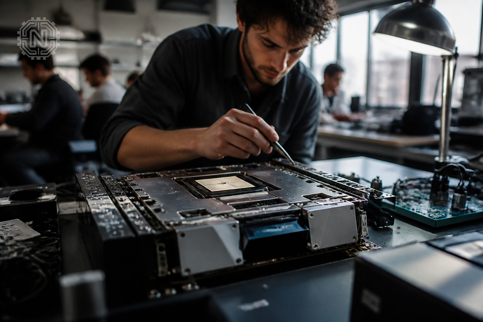 engineer working on Google's Frozen V2 chip