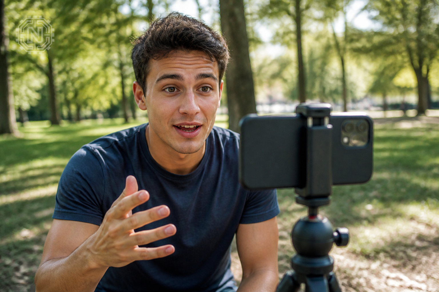 Young man creating engaging content for TikTok