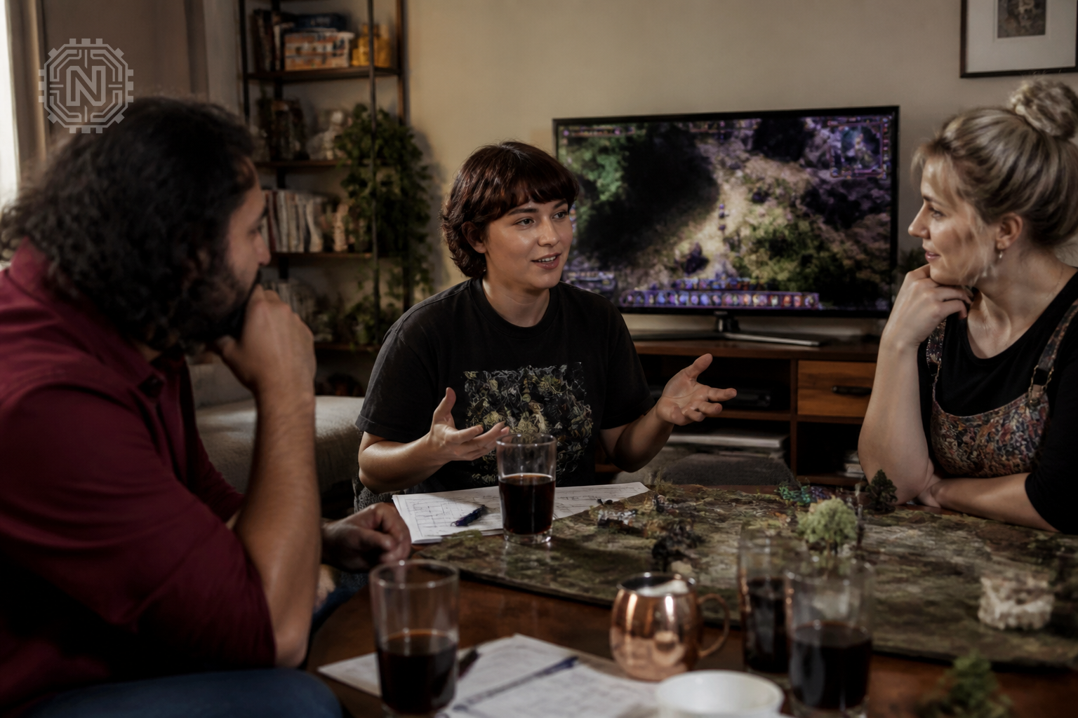 Players discussing tactics in Baldur's Gate 3 multiplayer
