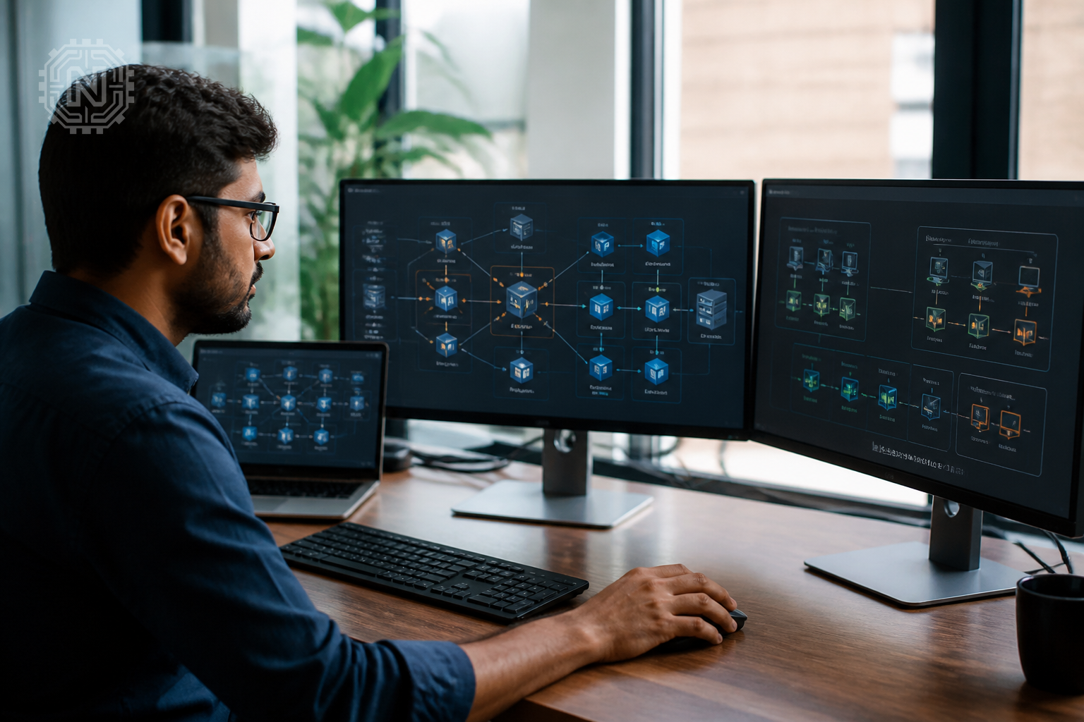 IT security specialist implementing micro-segmentation