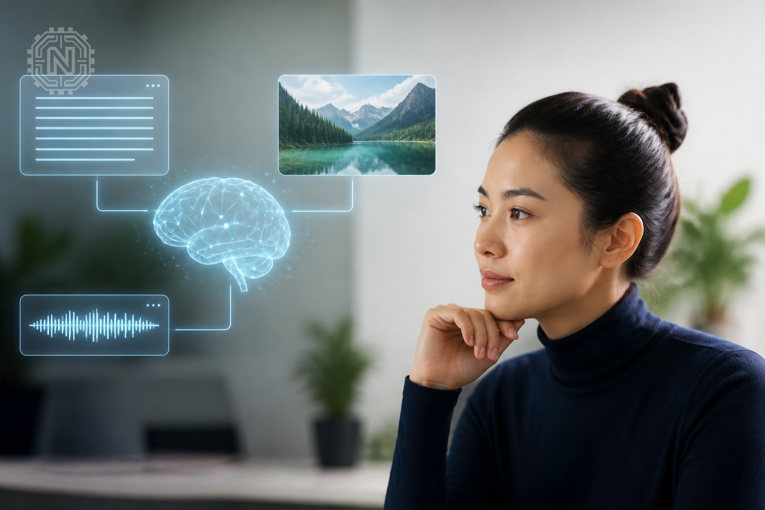 Qwen 3.8 multimodal AI processing visual, text, and audio data
