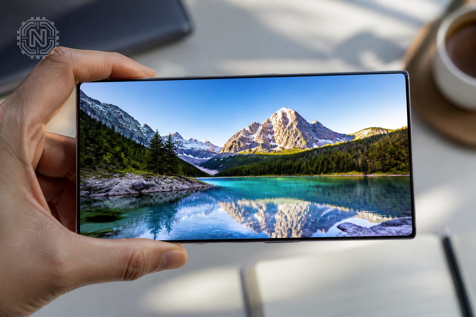 Galaxy S25 Ultra display showcasing vivid, high-resolution screen