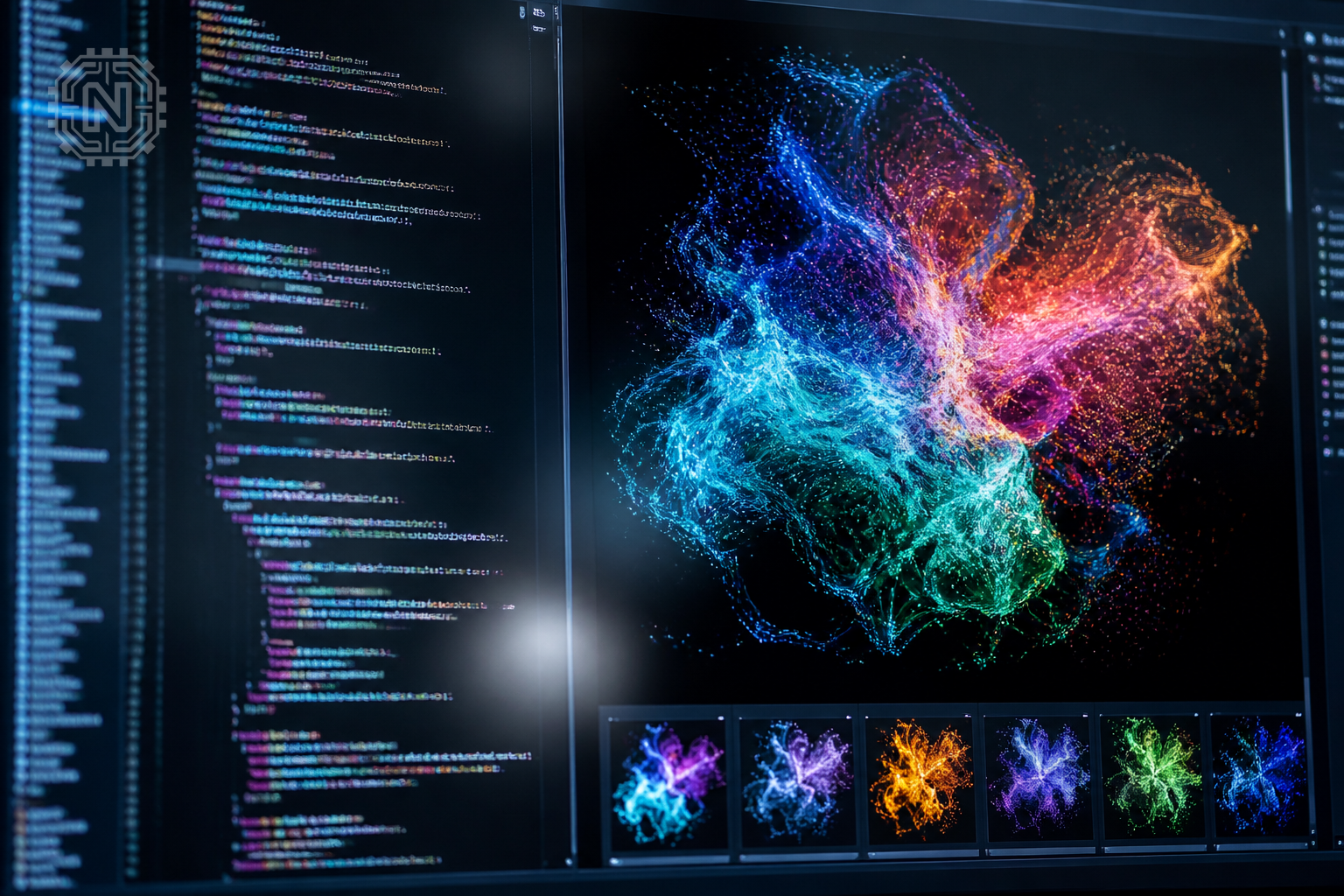 AI art creation process on computer screen in 2026