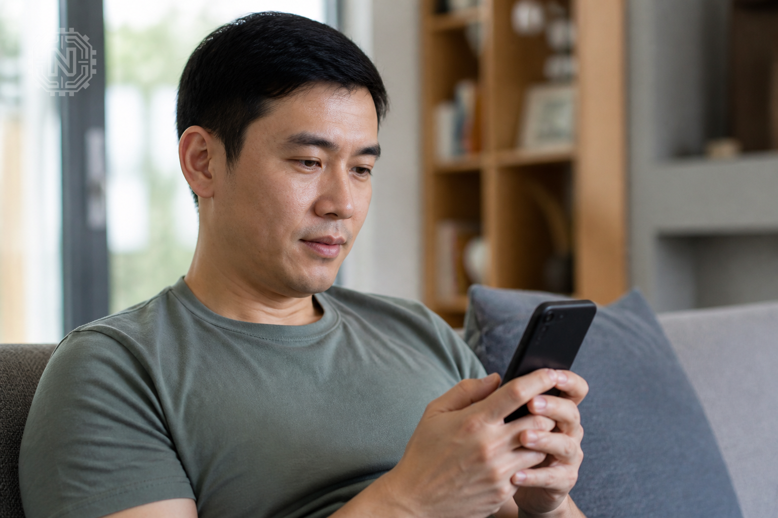User activating power-saving mode on a smartphone