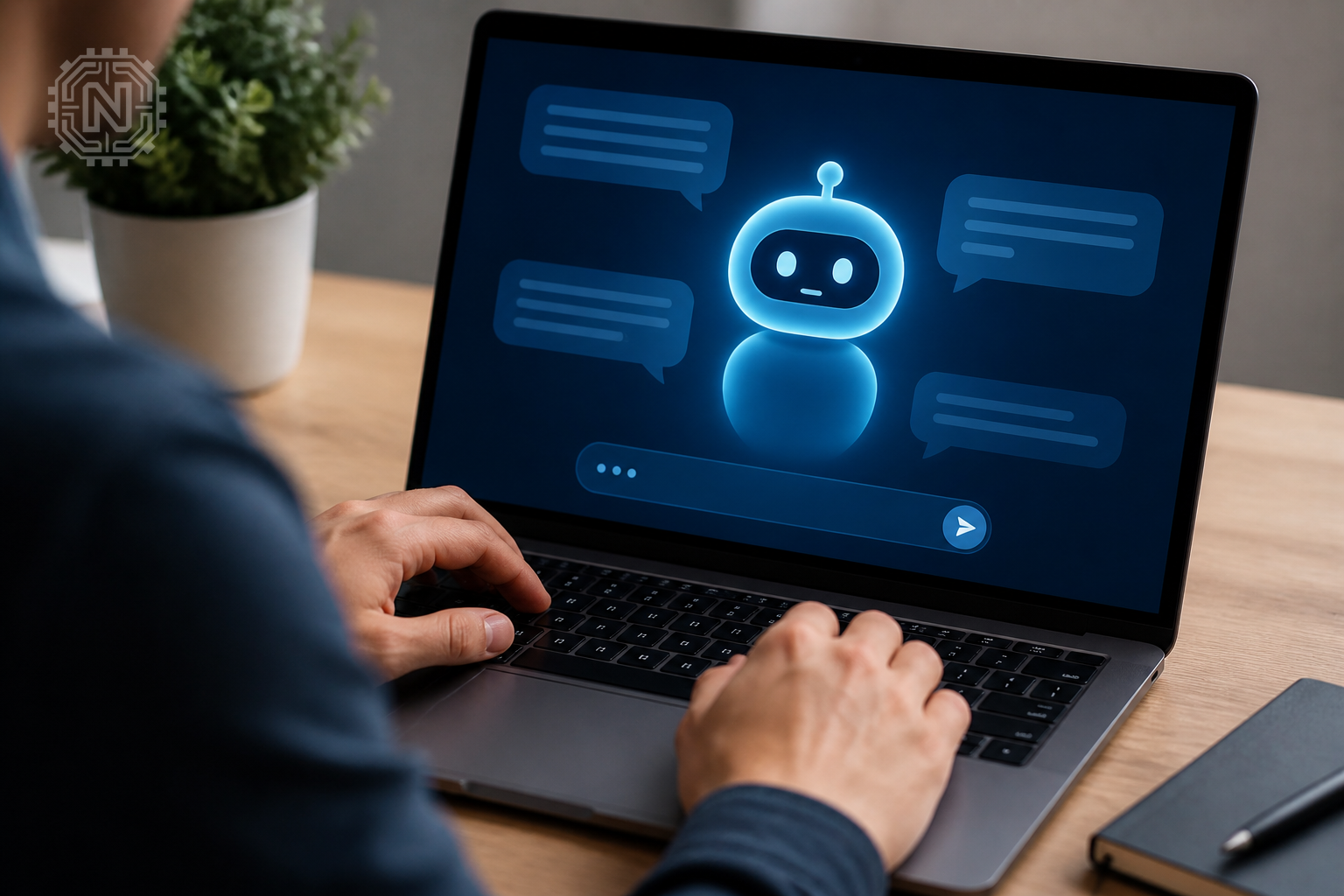 User engaging with AI assistant in a productivity app