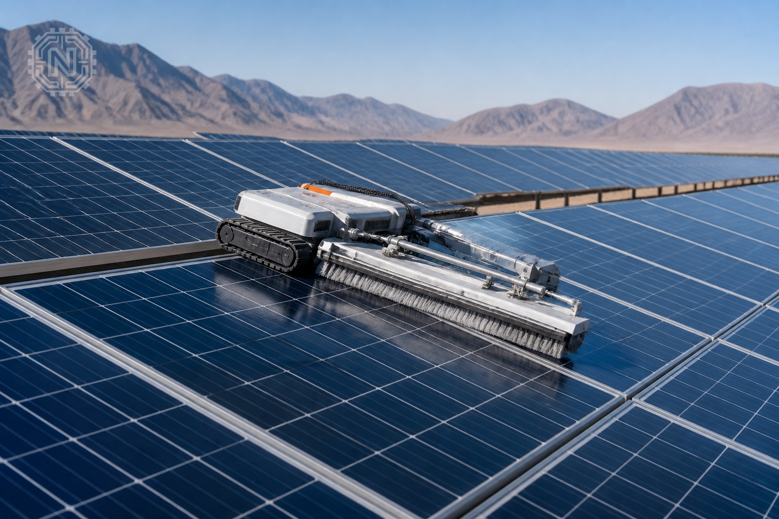 robotic solar panel cleaning system in use in 2026