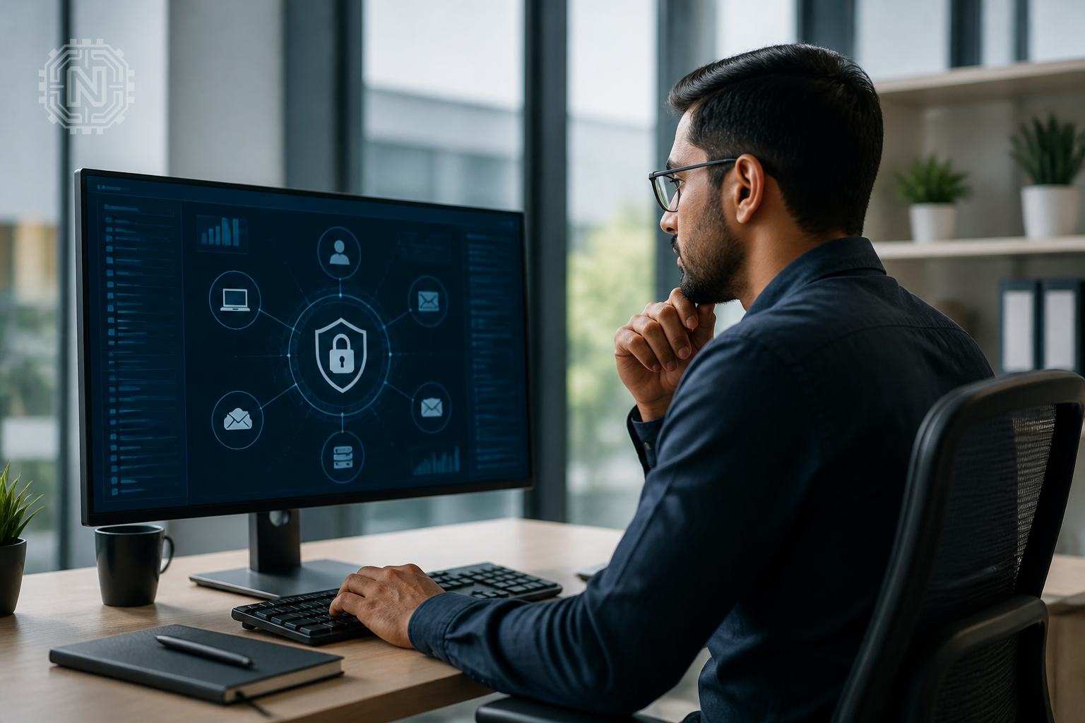 IT security professional setting up Zero Trust security policies