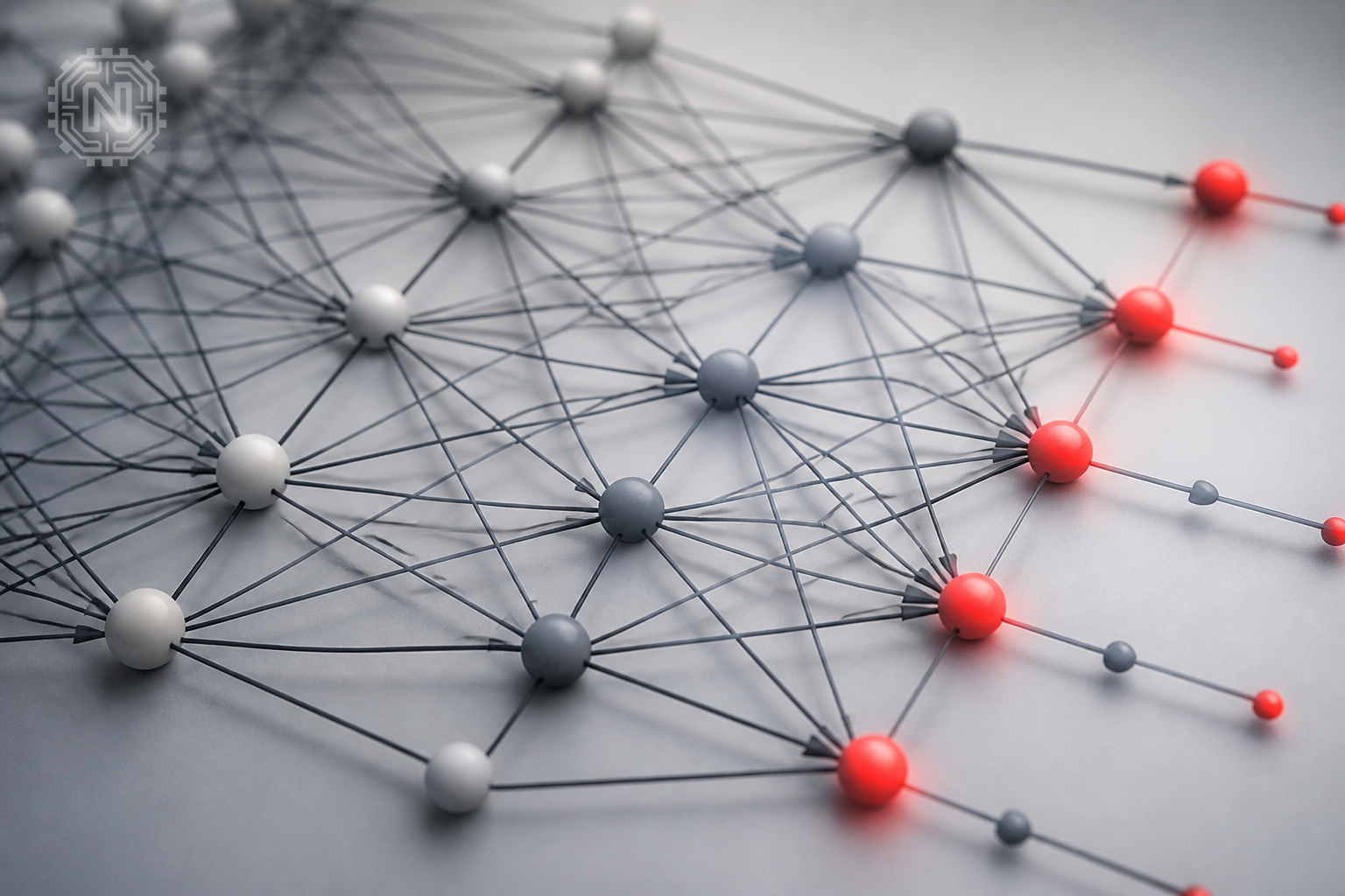 Neural network architecture showing points of hallucination