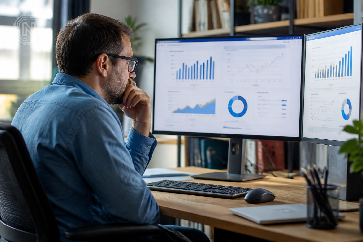 Developer reviewing AI analytics dashboard for app discovery