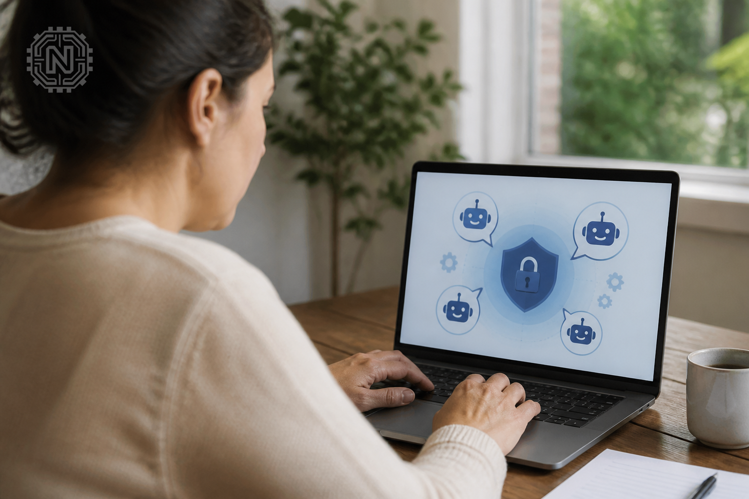 User reviewing privacy settings for AI chatbots