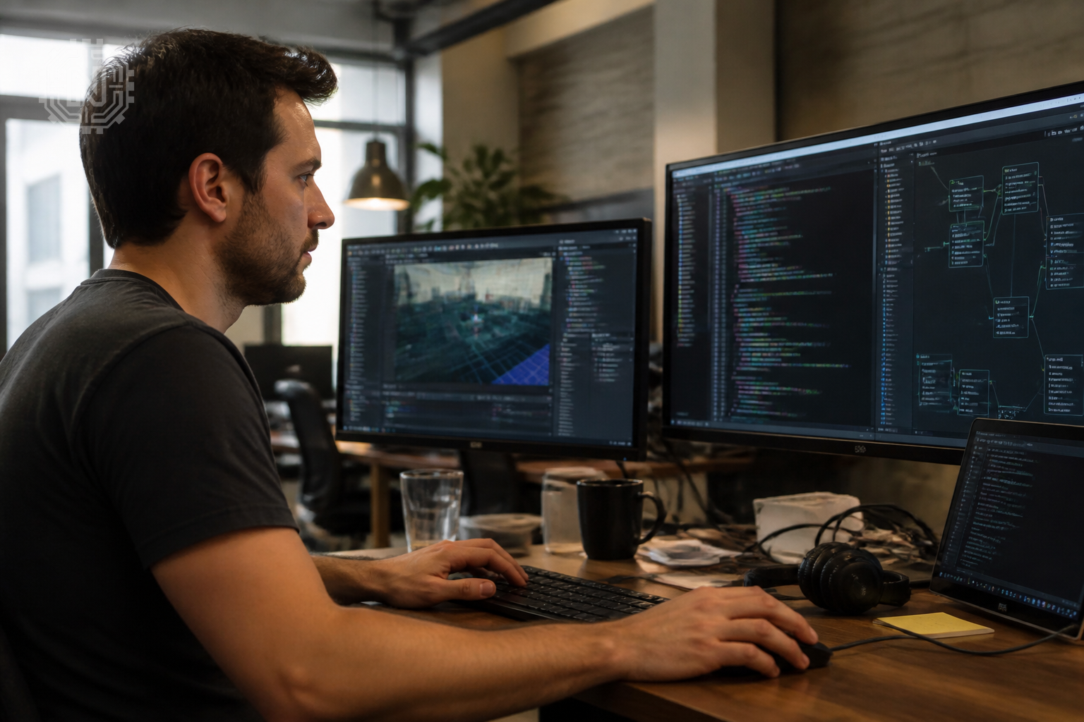 Game developer programming AI algorithms in 2026