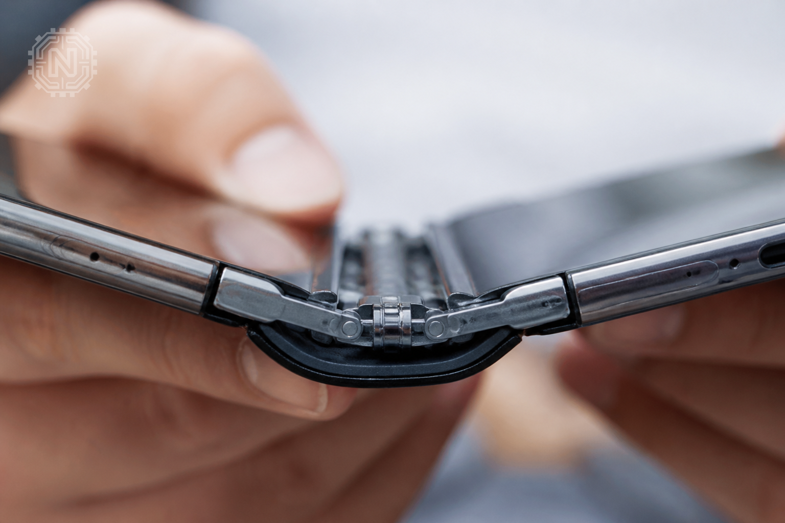 Foldable smartphone hinge and display technology