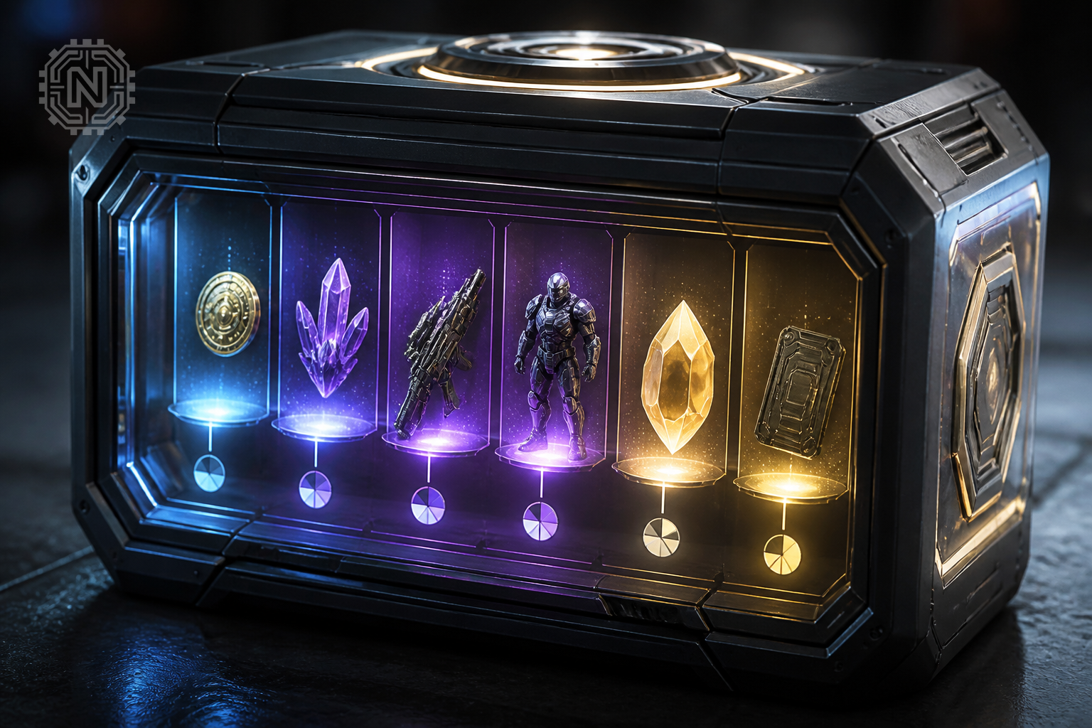 digital loot box with transparent odds and items