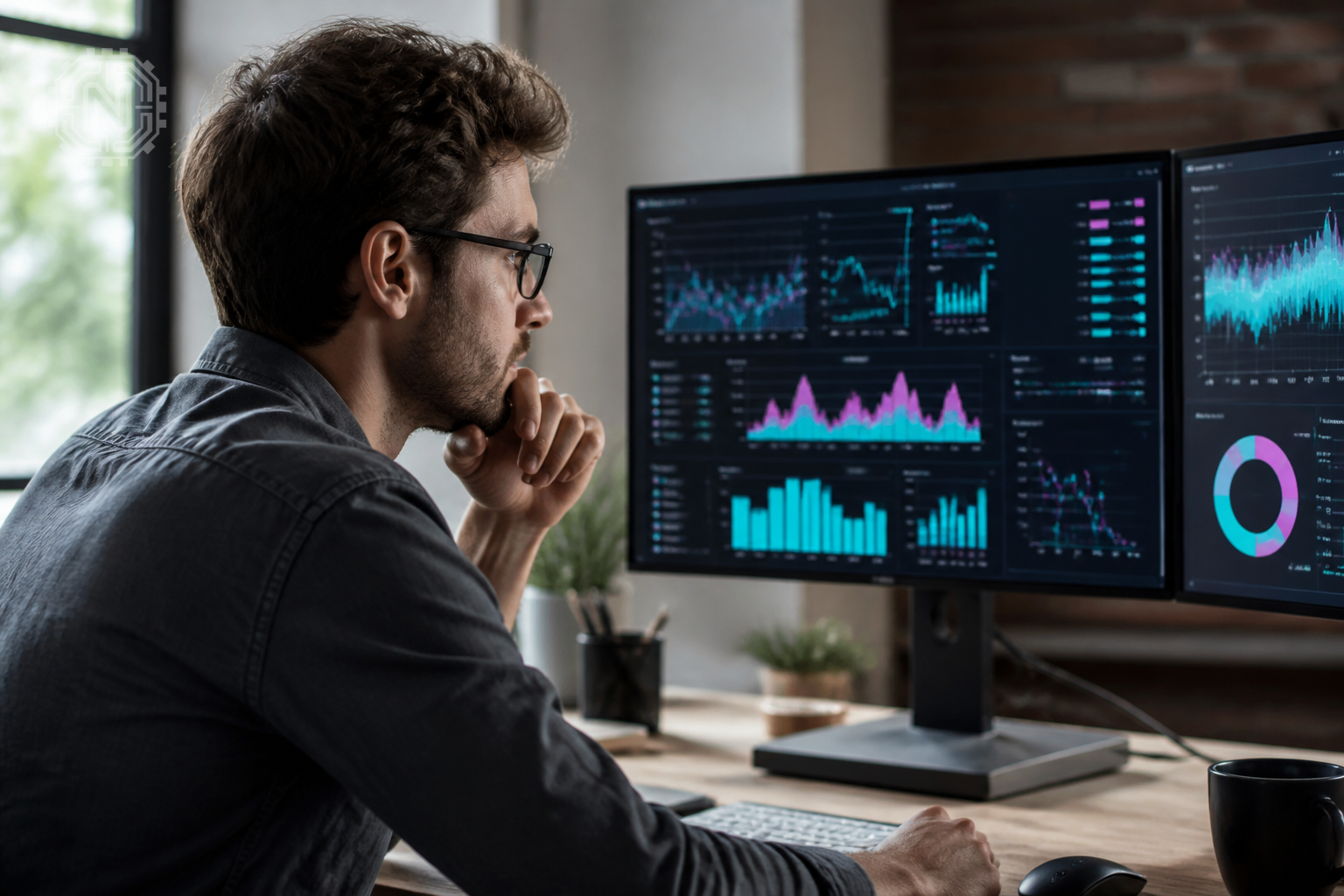 developer reviewing app analytics to optimize for AI app store discovery