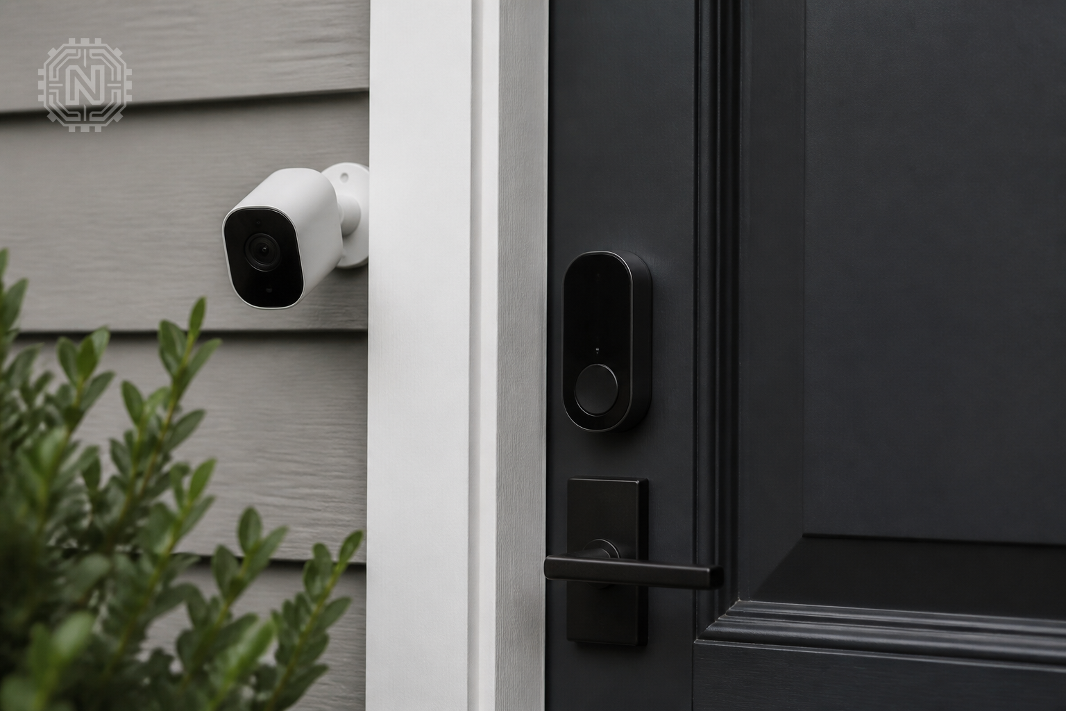 Smart security camera and lock for smart home security