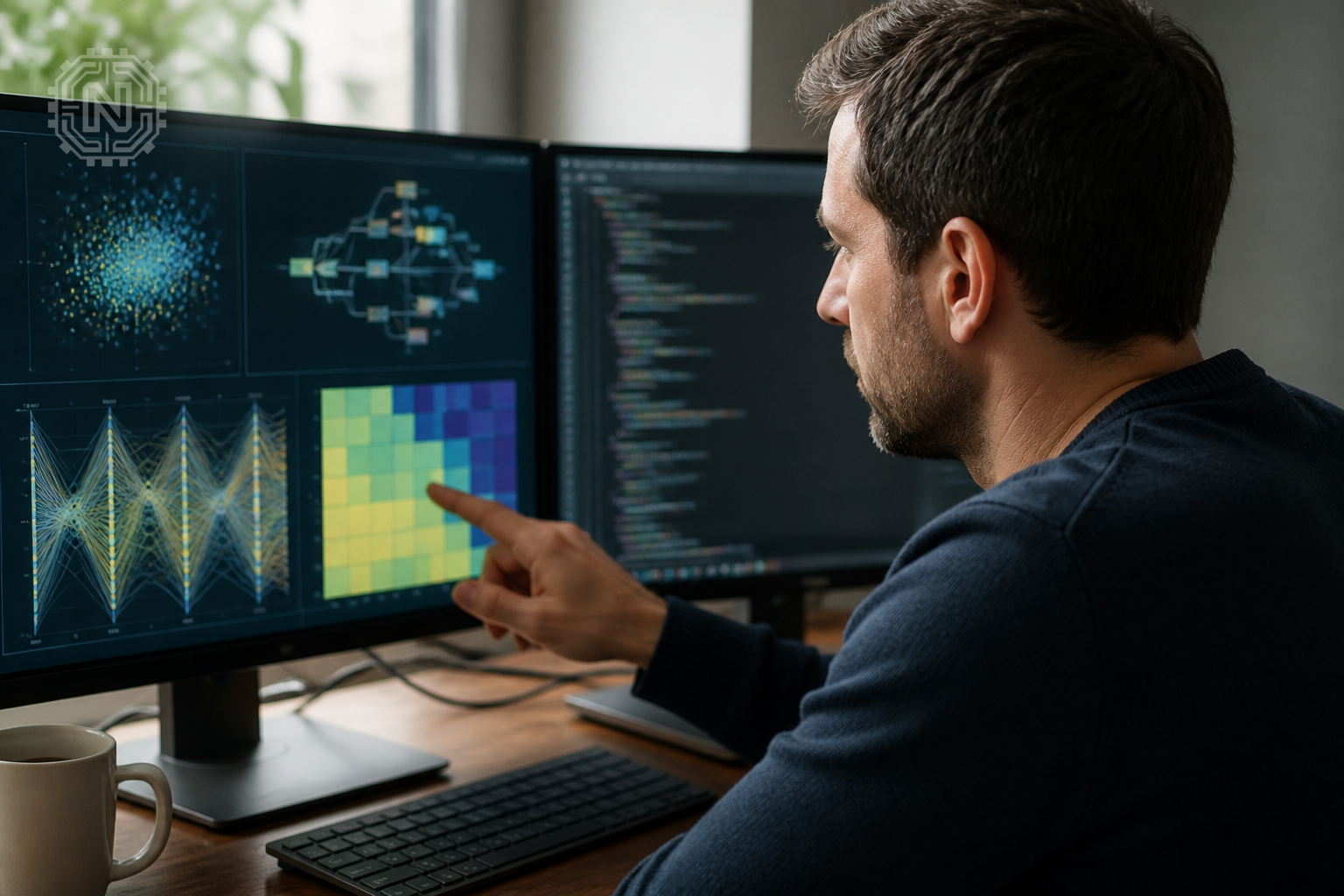 developer visualizing AI interpretability tools