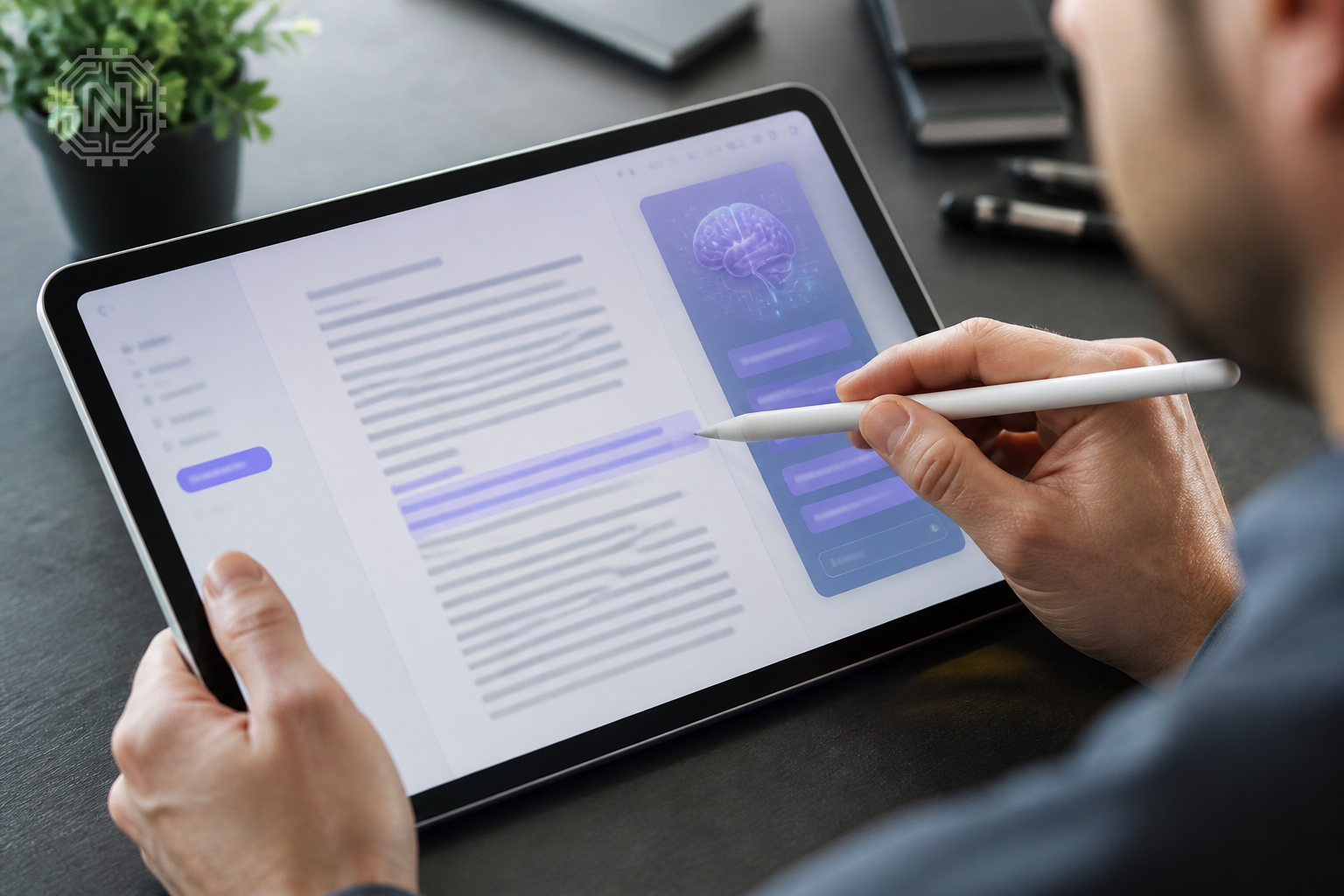 User editing documents with AI assistance in workplace in 2026