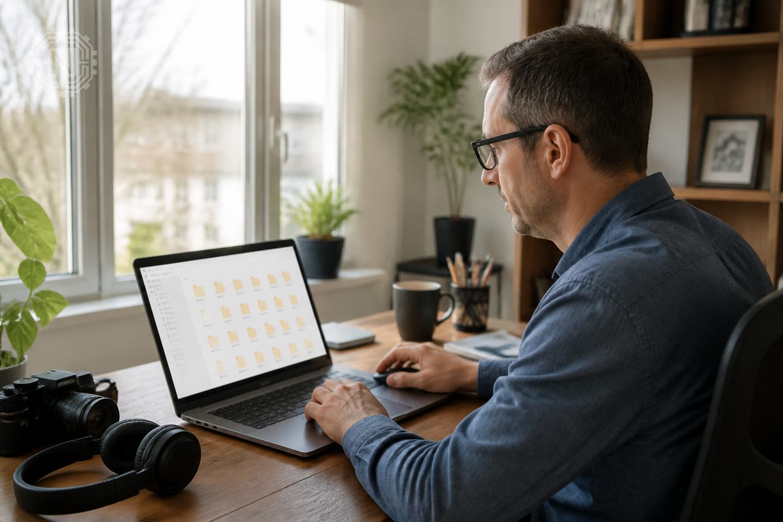 User managing digital files with software in 2026