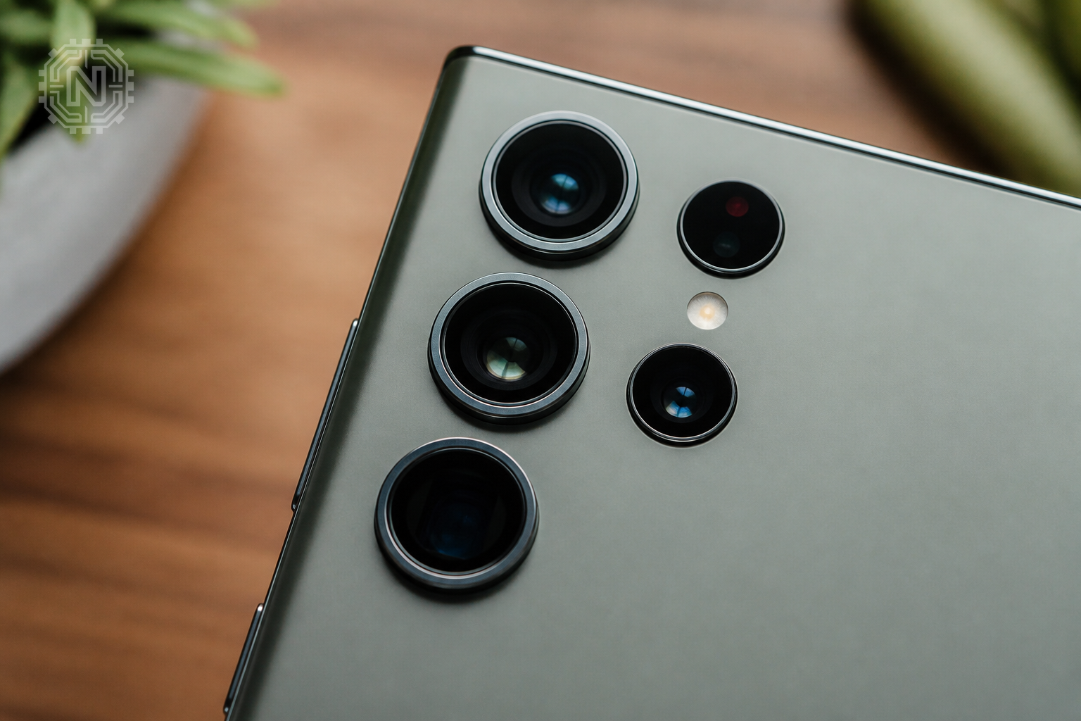 Close-up of Samsung Galaxy S23 Ultra camera system