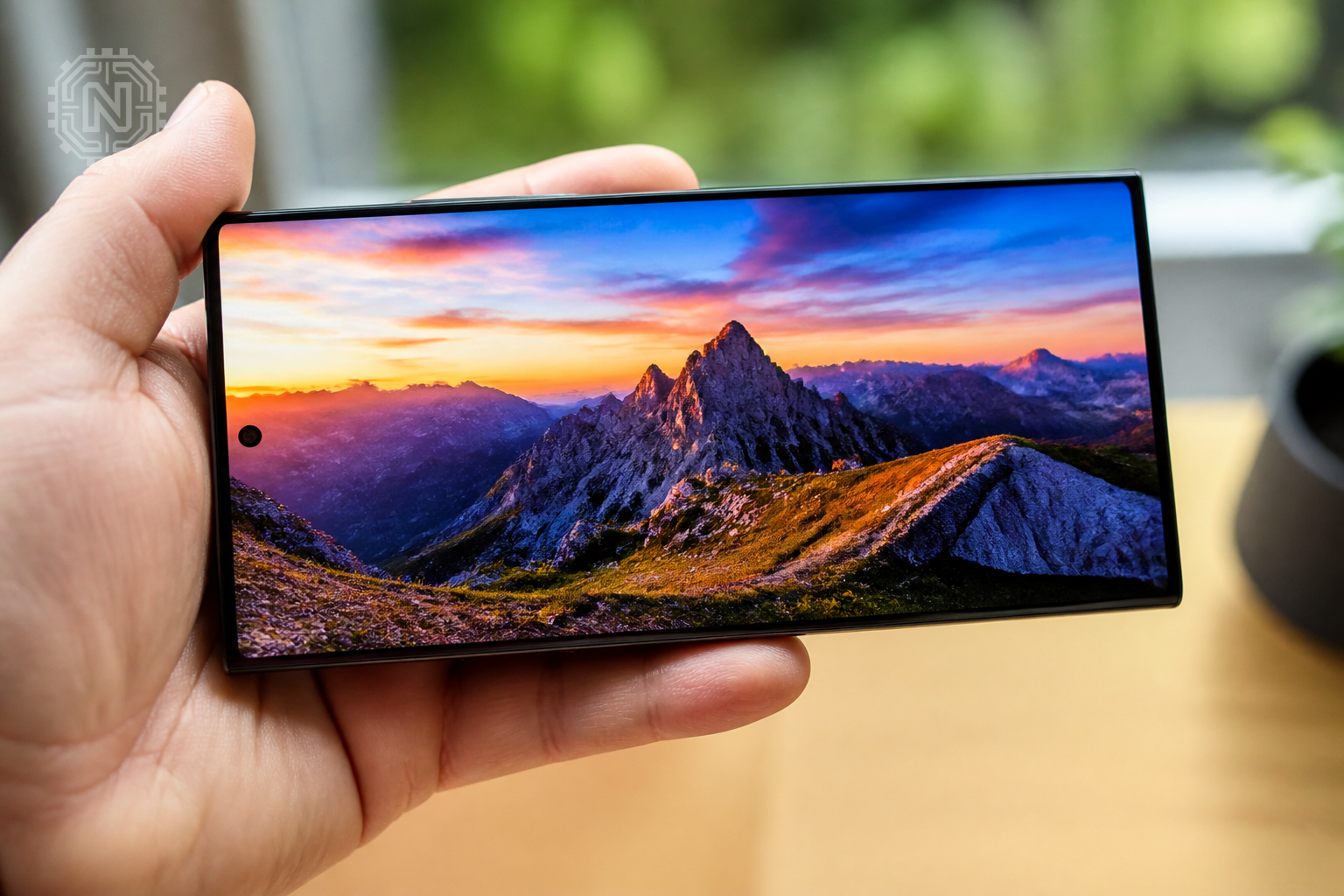 Samsung Galaxy S23 Ultra display with vibrant colors