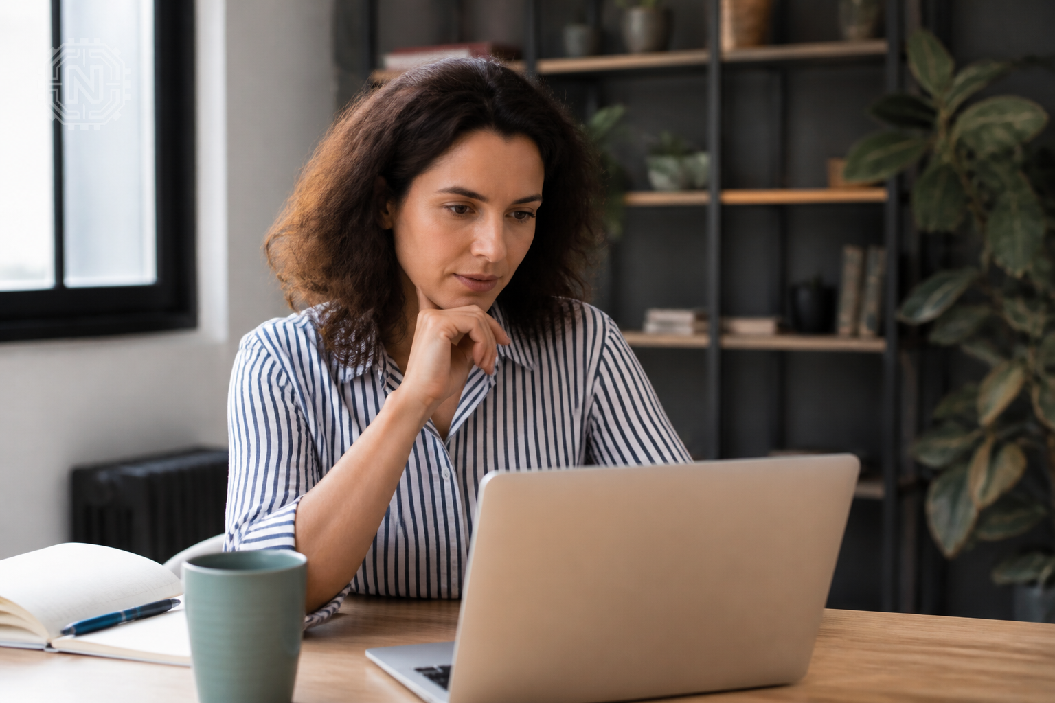 User managing AI privacy settings on a laptop