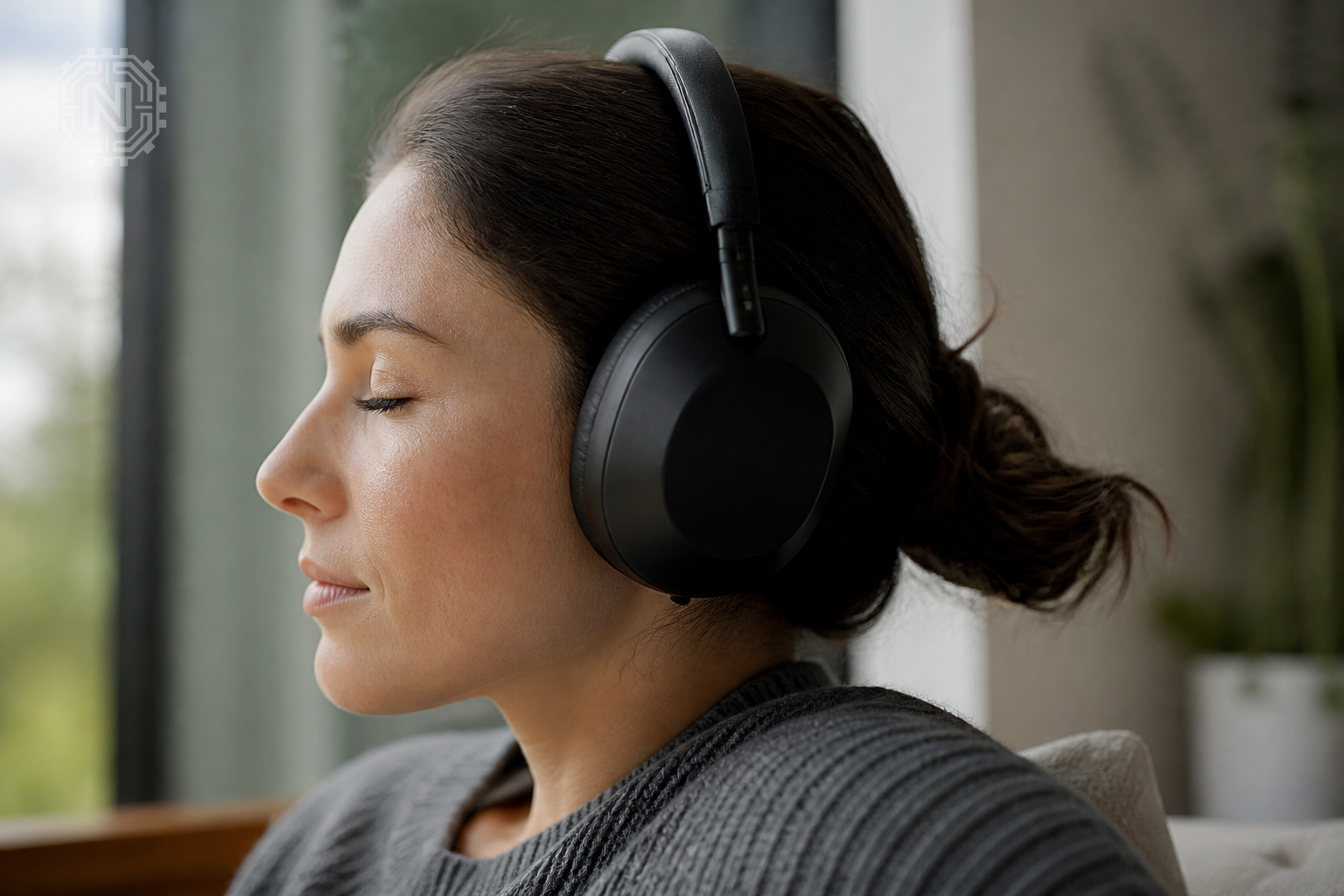 Comfortable Sony WH-1000XM5 headphones with soft ear cups