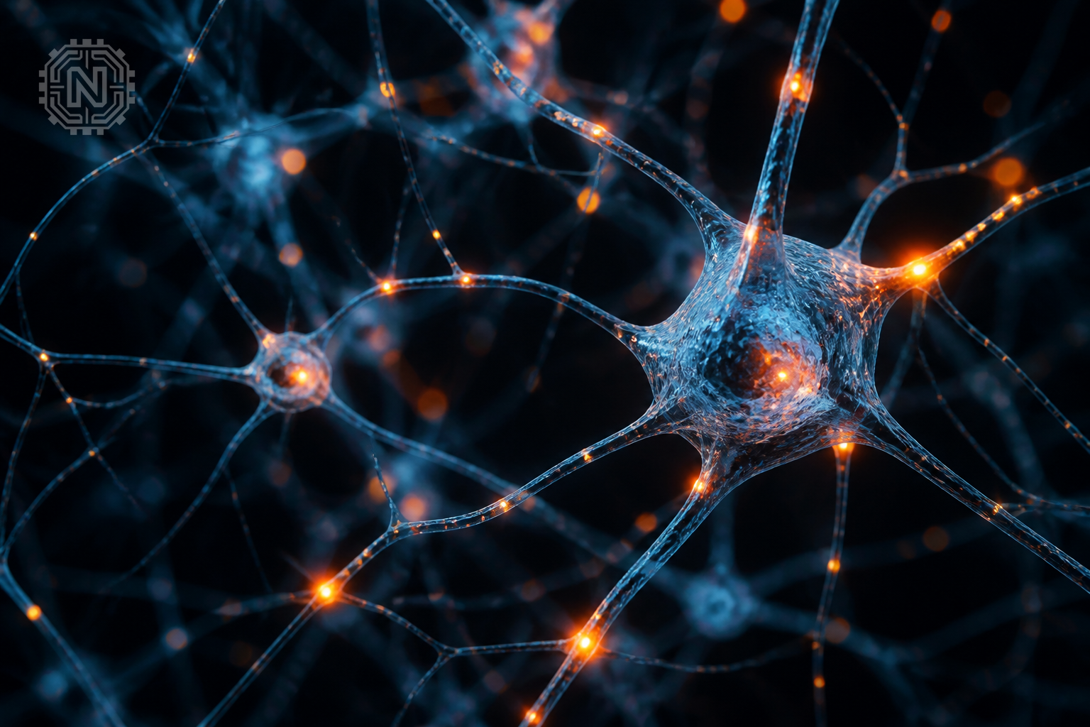 Neural network visualization representing AI image synthesis