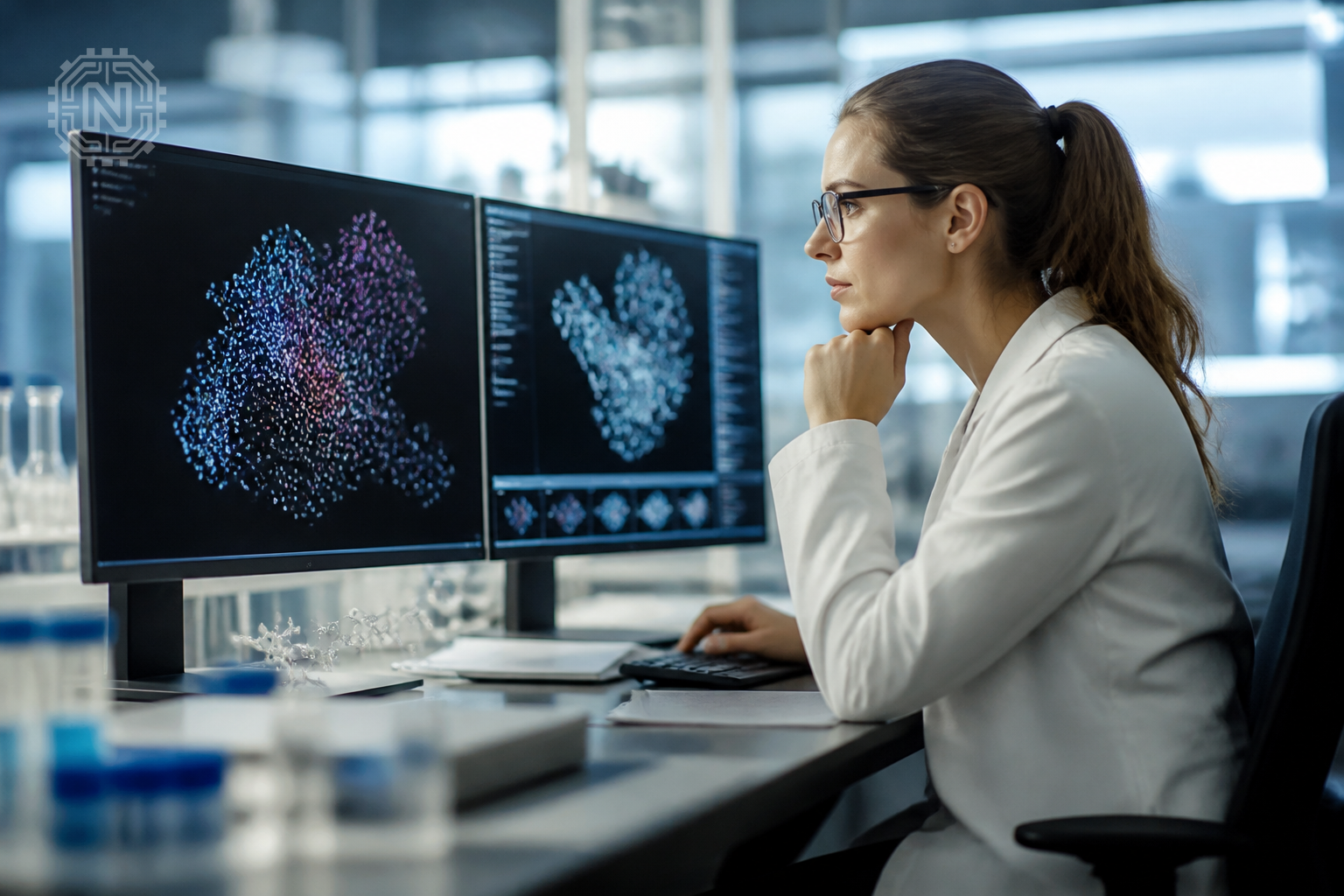 Researcher working on AI output accuracy in 2026