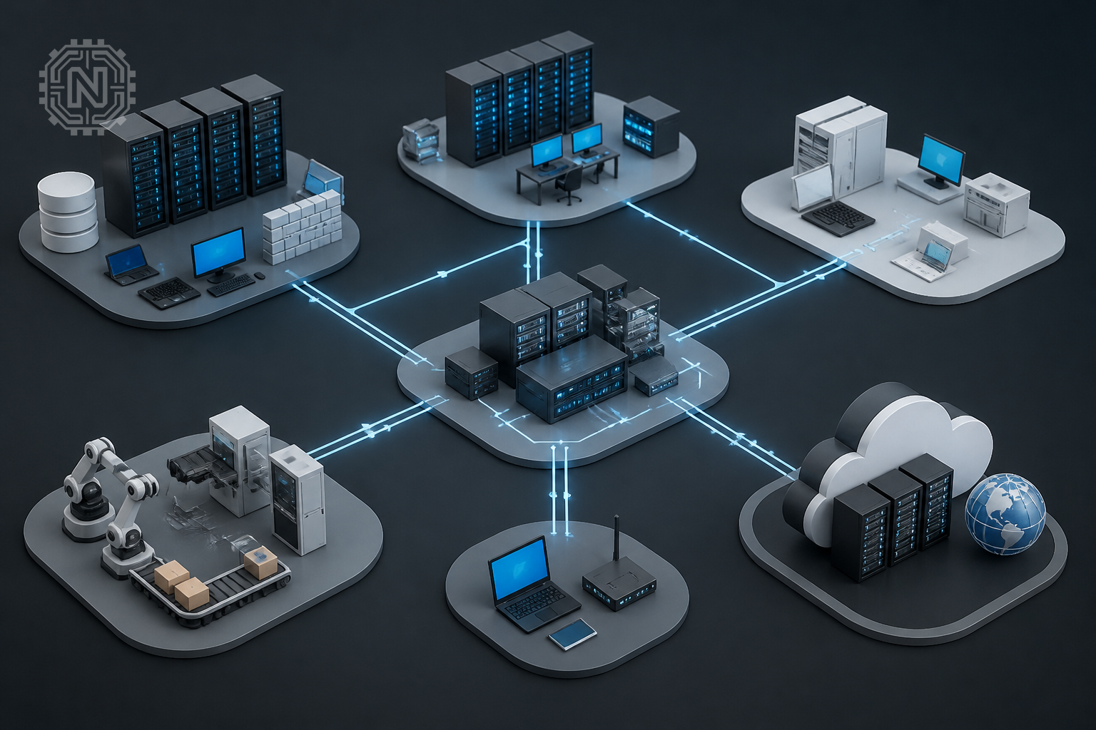 micro-segmented network diagram illustrating Zero Trust architecture